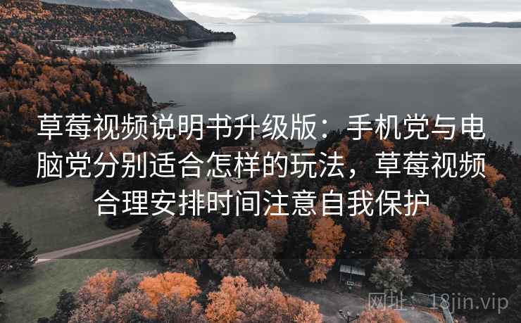 草莓视频说明书升级版：手机党与电脑党分别适合怎样的玩法，草莓视频合理安排时间注意自我保护