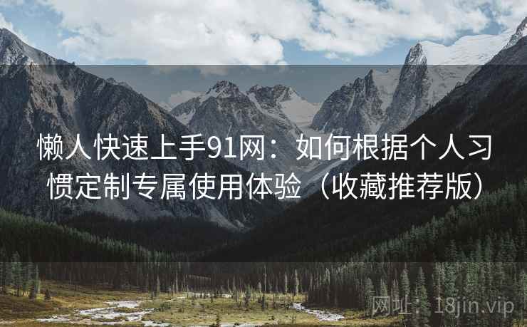 懒人快速上手91网：如何根据个人习惯定制专属使用体验（收藏推荐版）