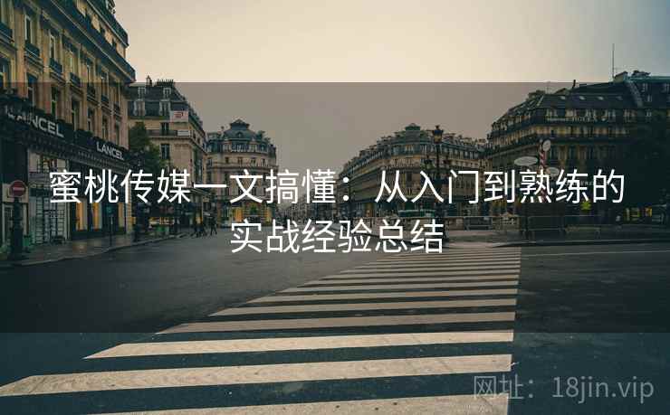 蜜桃传媒一文搞懂:从入门到熟练的实战经验总结 蜜桃传媒一文搞懂:从入门到熟练的实战经验总结