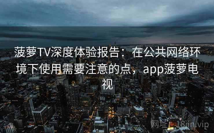菠萝TV深度体验报告：在公共网络环境下使用需要注意的点，app菠萝电视