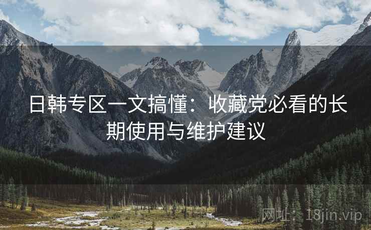 日韩专区一文搞懂：收藏党必看的长期使用与维护建议