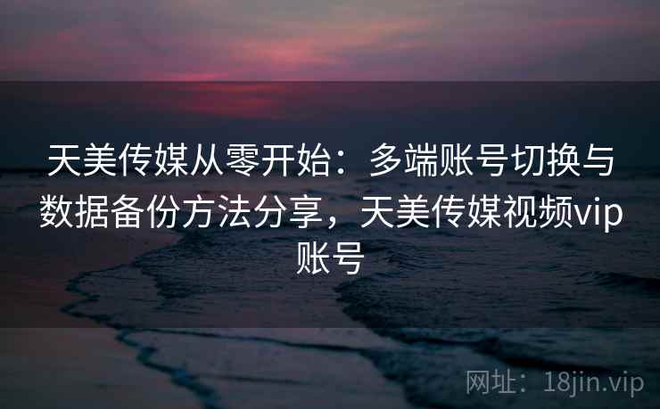 天美传媒从零开始：多端账号切换与数据备份方法分享，天美传媒视频vip账号