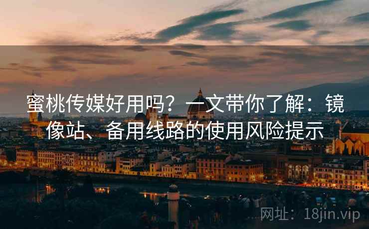 蜜桃传媒好用吗？一文带你了解：镜像站、备用线路的使用风险提示