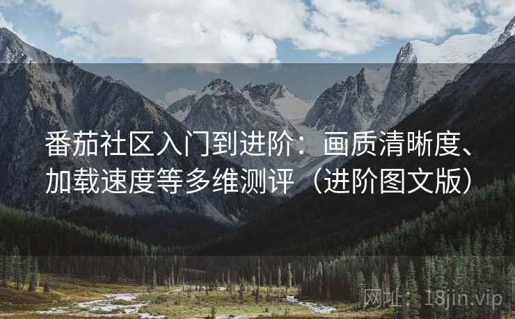 番茄社区入门到进阶：画质清晰度、加载速度等多维测评（进阶图文版）